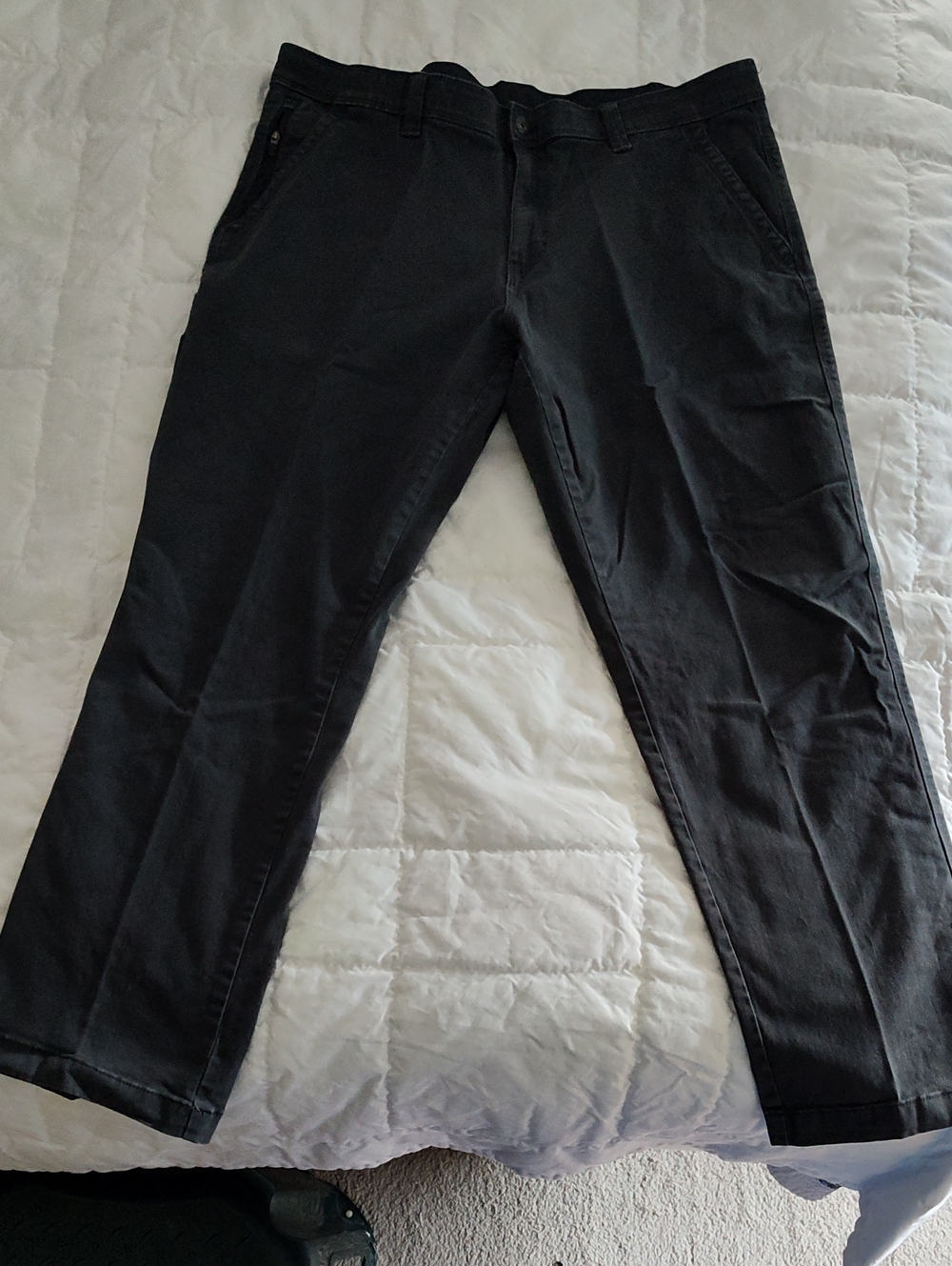 Weatherproof Men's Dark Blue-Gray Cargo Pants- Straight Leg